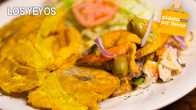 Los Yeyos - Comida para 2 Personas: Pechuga Normandi con Mofongo y Ensalada  Verde o Ensalada de Mariscos (Pulpo, Kingcrab y Camarones), Bebidas y 1  Postre para compartir por $18 - Ofertones